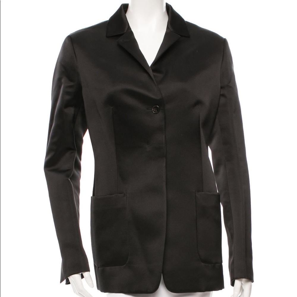 JIL SANDER silk long sleeve blazer